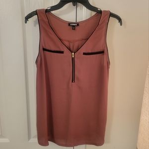 Lady's Express Pink/Taupe Tank Top